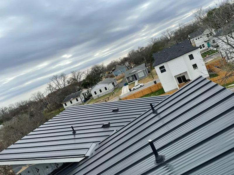 Standing seam metal roof panels with vents for Skylight Repair in Stevensville